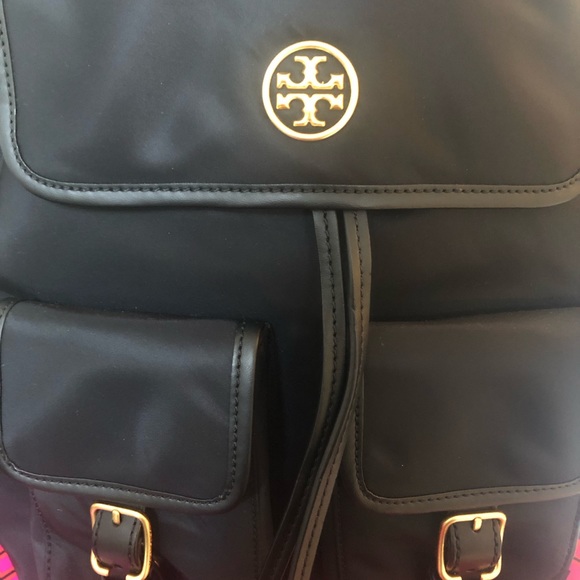 Tory Burch Flap Nylon Backpack Black main image 6